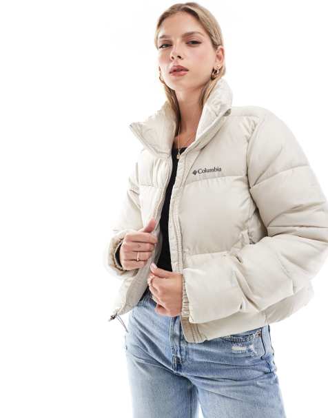 Chaqueta corta color piedra oscuro acolchada Puffect II de Columbia - view 1