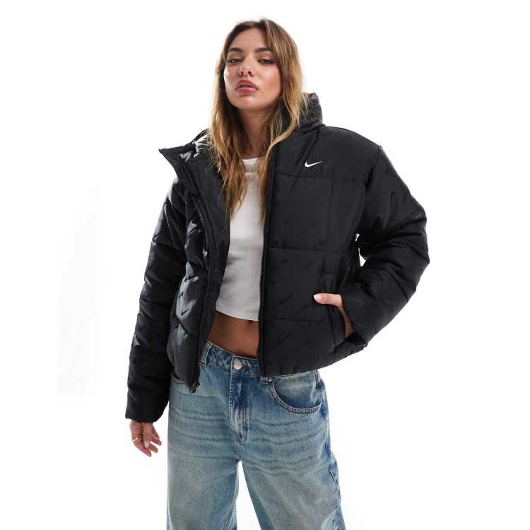 Chaqueta corta negra acolchada básica de Nike ASOS - Main Image
