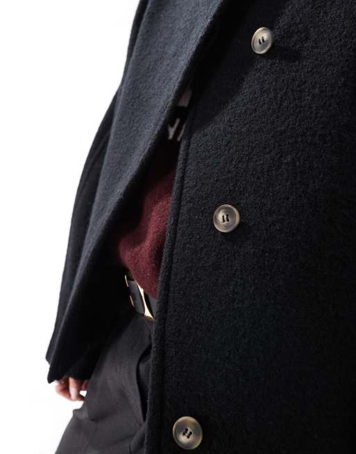 Chaqueta corta negra con cuello subido de lana de & Other Stories, 3 de 4