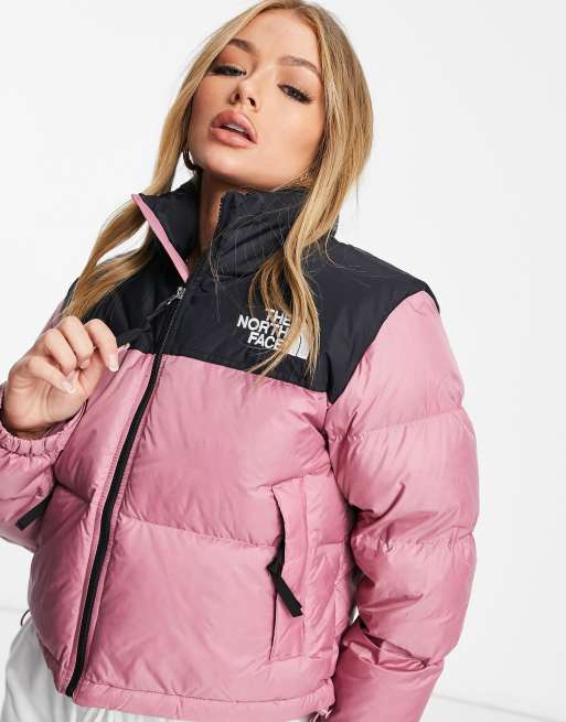 Chaqueta corta rosa Nuptse de The North Face