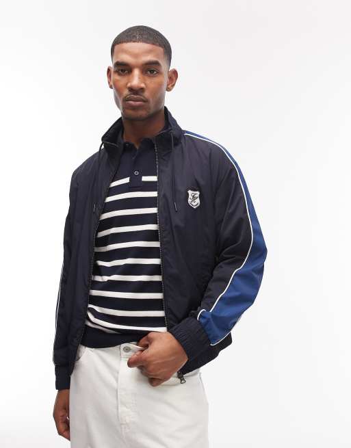 Chaqueta cortavientos azul marino con cuello de solapas subido de Tommy Hilfiger, 4 de 5