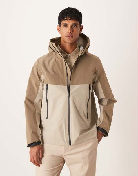 Chaqueta cortavientos beis técnica con diseño color block de Calvin Klein Jeans - view 1