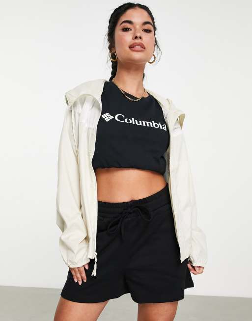 Chaqueta cortavientos color crema Flash Challenger de Columbia