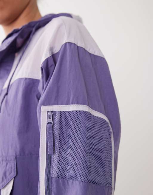 Chaqueta cortavientos morada Challenger II de Columbia, 3 de 4