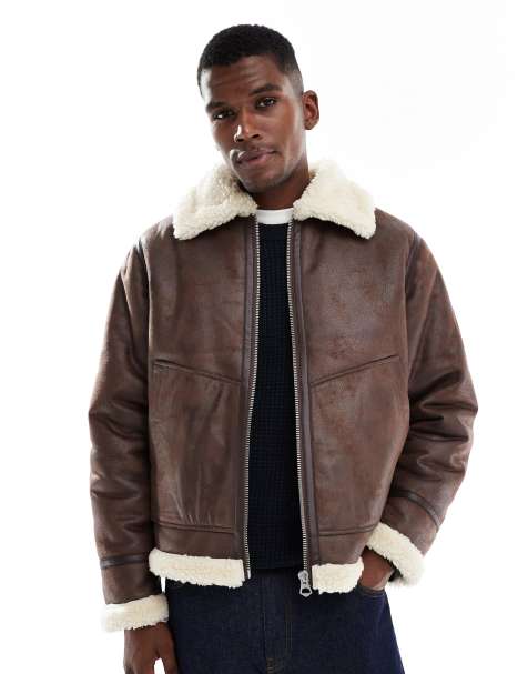 Chaqueta de aviador marrón chocolate de Jack & Jones - view 1