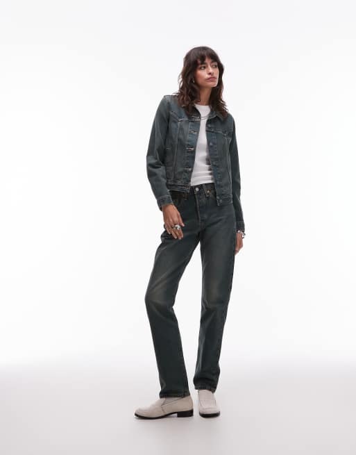Chaqueta de camionero vaquera azul con ribetes de estilo wéstern Original de Levi's, 3 de 4