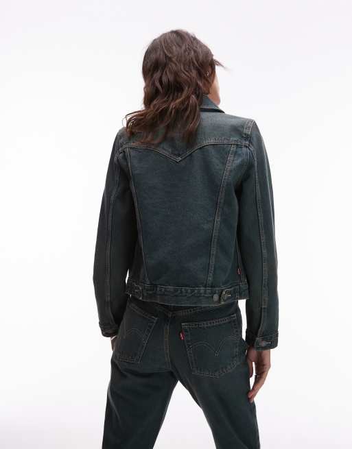 Chaqueta de camionero vaquera azul con ribetes de estilo wéstern Original de Levi's, 4 de 4