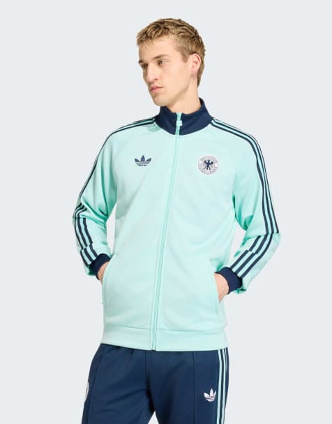 Chaqueta de chándal azul aguamarina con diseño de la selección de Alemania de adidas Performance - view 1
