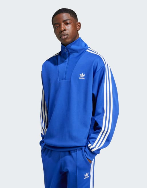 Chaqueta de chándal azul lúcido con cuello alzado Adicolor de adidas Originals