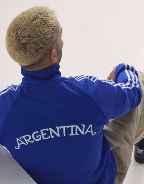 Chaqueta de chándal azul lúcido con diseño de selección de Argentina Originals de adidas Performance - view 1