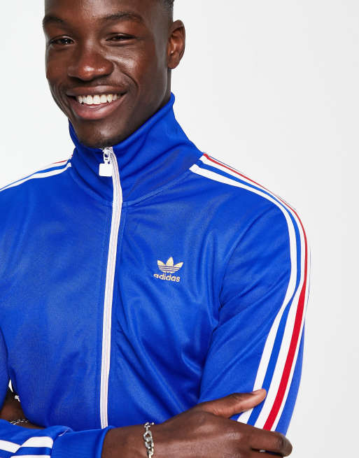 Chaqueta de chándal azul marino con diseño rayas Beckenbauer de adidas Originals | ASOS