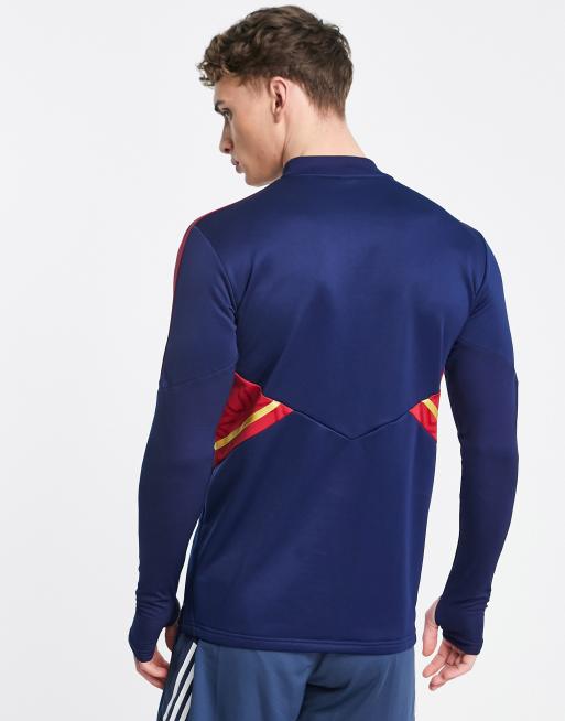 Chaqueta de chándal azul marino deportiva con cremallera corta del Ajax 2022/23 de adidas Football
