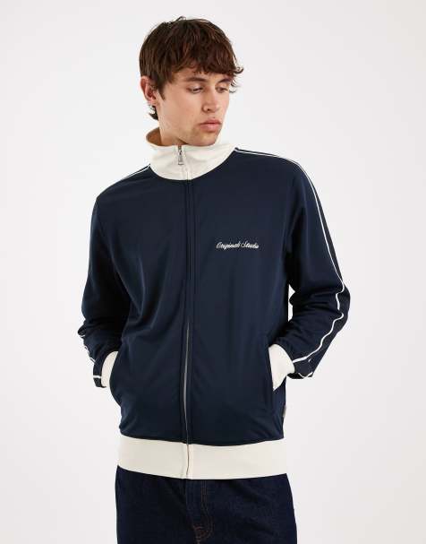 Chaqueta de chándal azul marino y crema de Jack & Jones - view 1