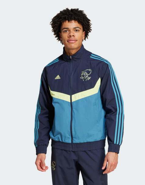 Chaqueta de chándal azul tinta y azul pálido del Ajax de Ámsterdam Seasonal de adidas Football - view 1