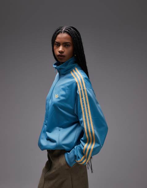Chaqueta de chándal azul y naranja Firebird de adidas Originals - view 1
