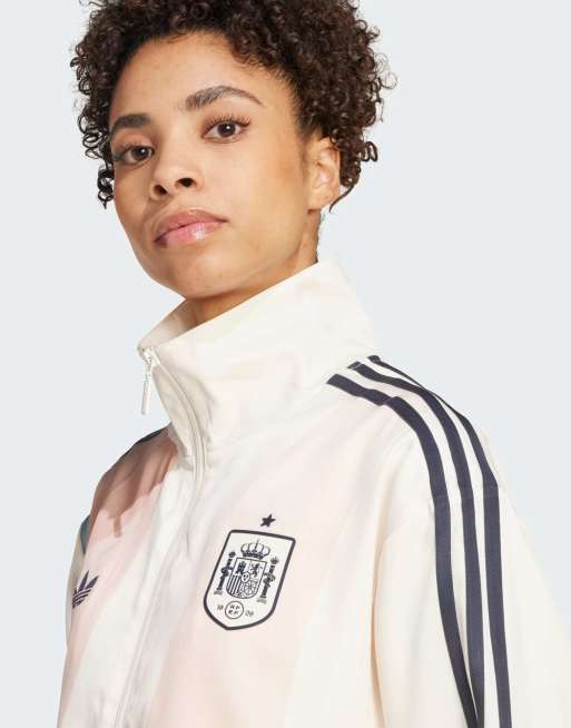 Selección Española Sudadera Adidas Pelo Chaqueta De Chándal Blanca