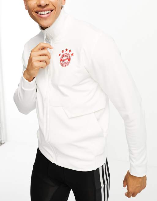 Chaqueta de chándal blanca con diseño del FC Bayern de Múnich de adidas Football