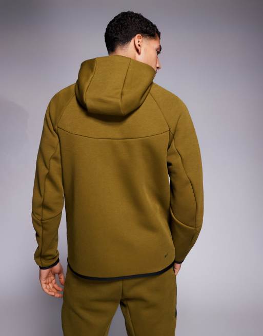 Chaqueta de chándal caqui con cremallera Tech Fleece de Nike, 3 de 5