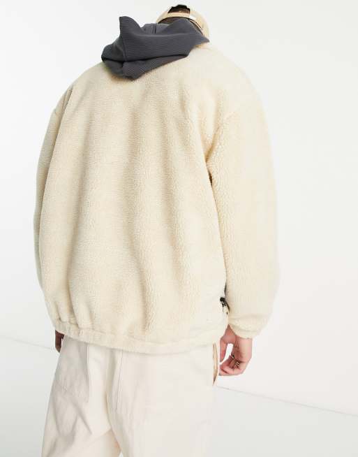 Chaqueta de chándal color crema con estampado de cachemir de borreguito de Mennace (parte de un conjunto), 2 de 4