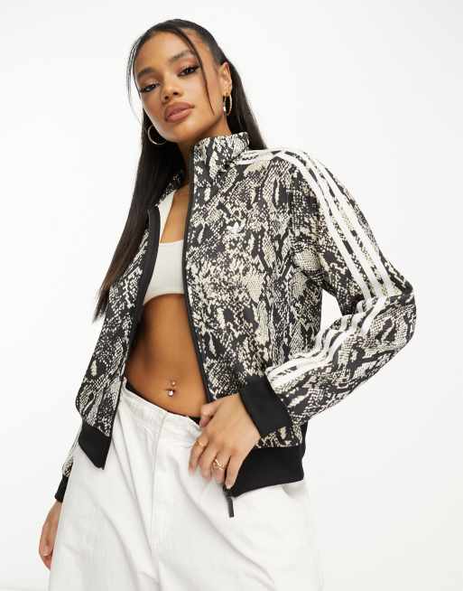 Chaqueta de chándal con detalle tres rayas y estampado de serpiente adidas Originals |