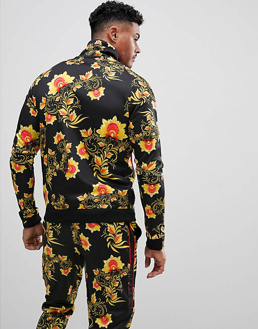 dar a entender Mercado Párrafo Chaqueta de chándal con estampado floral en negro 909242-719 de Nike | ASOS