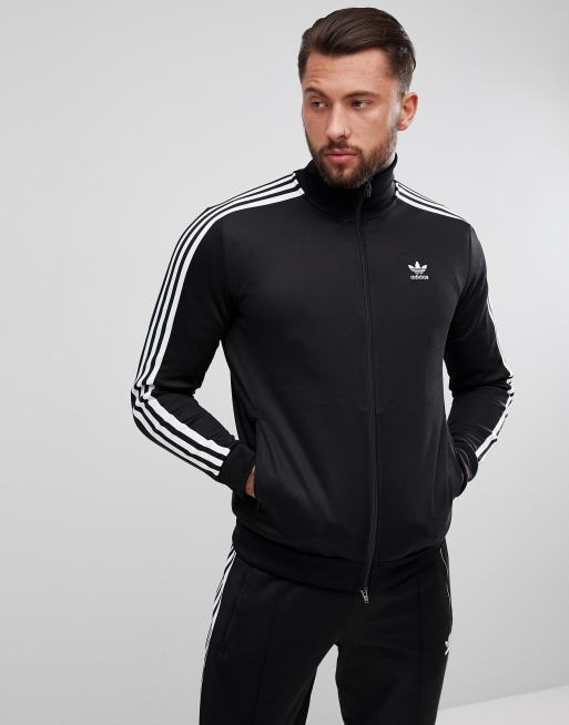 emprender suelo uvas Chándal ajustado en negro adicolor Beckenbauer de adidas Originals | ASOS