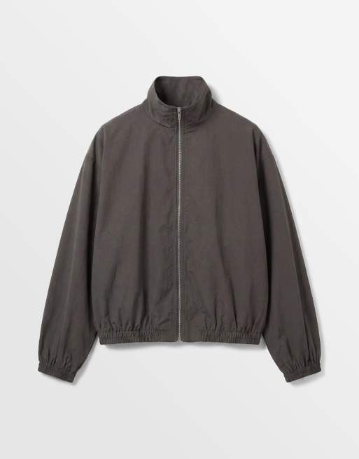 Chaqueta de chándal gris oscuro con cuello alzado de Weekday, 5 de 7