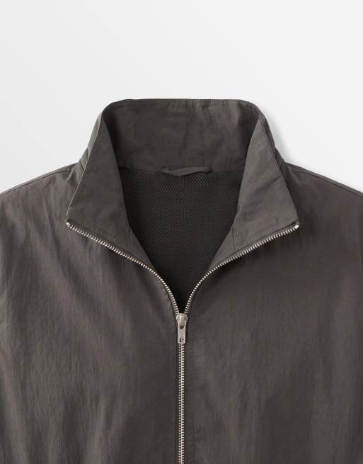 Chaqueta de chándal gris oscuro con cuello alzado de Weekday, 7 de 7