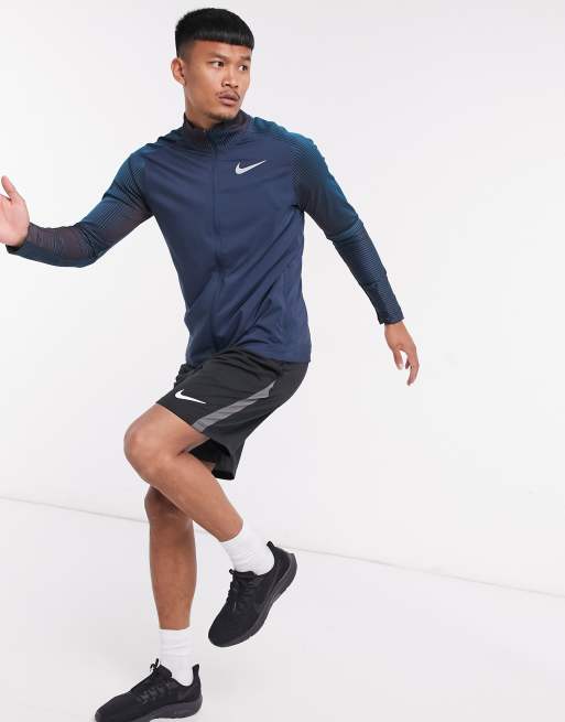 camarera caja registradora dieta Chaqueta de chándal híbrida azul marino Element de Nike Running | ASOS