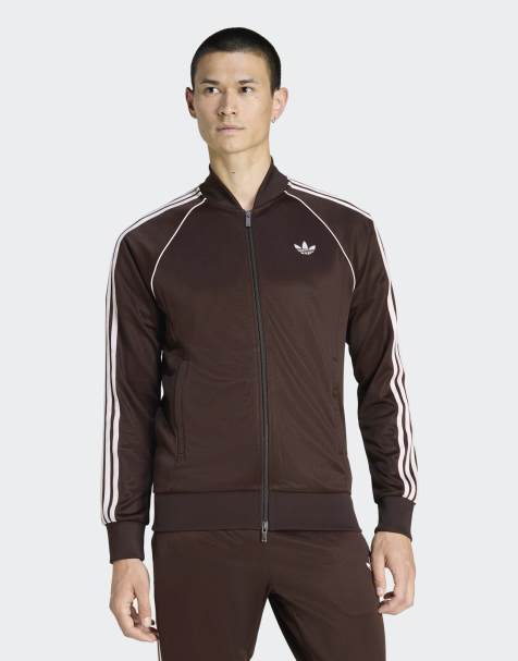 Chaqueta de chándal marrón café aurora SST de adidas Originals - view 1