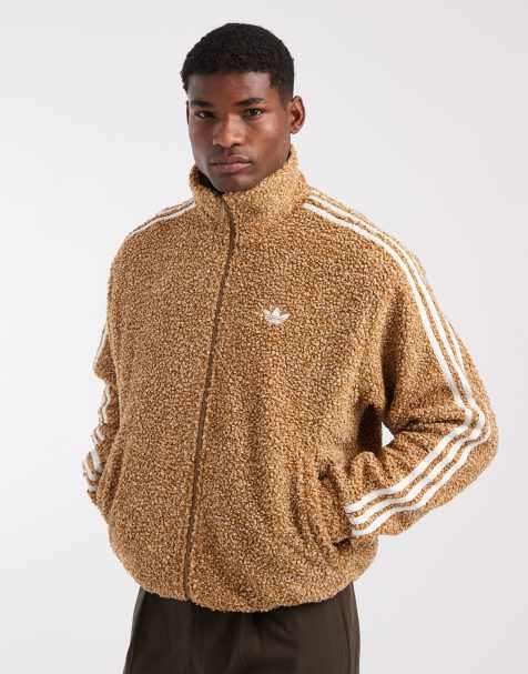 Chaqueta de chándal marrón de bouclé Firebird de adidas Originals - view 1