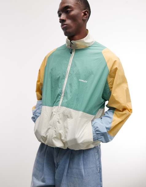 Chaqueta de chándal multicolor con cuello alzado, diseño color block y cremallera de Parlez - view 1