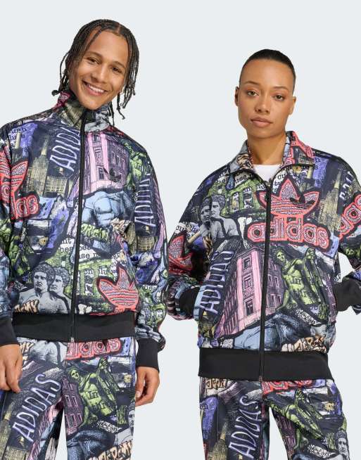 Chaqueta de chándal multicolor estampada de adidas Originals x Jeremy Scott