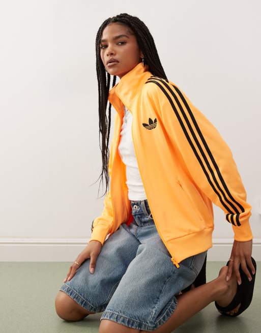 Track Jacket Chandal Adidas Negro Y Naranja Chaqueta De Chándal