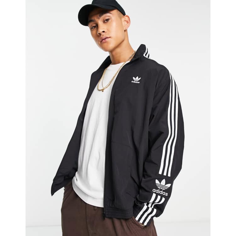 Chaqueta de ch ndal negra adicolor Lock Up de adidas Originals ASOS