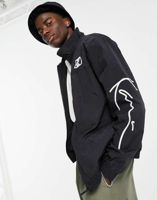 Chaqueta de chandal negra con logo de Karl Kani parte de un conjunto WillardmarineShops