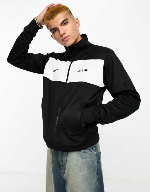 Chaqueta de ch ndal negra con logo de Nike Air ASOS