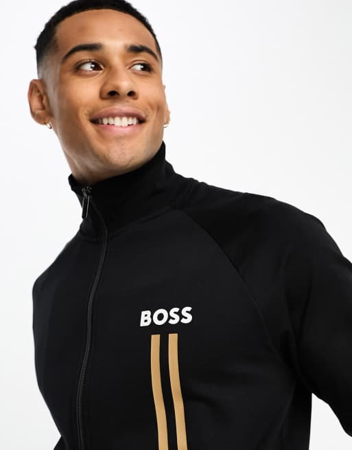 Chaqueta de chándal negra de BOSS Bodywear , 3 de 4