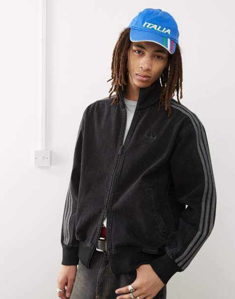 Chaqueta de chándal negra de denim Firebird de adidas Originals - view 1