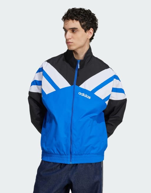 Chaqueta de chándal negra y azul de adidas Originals
