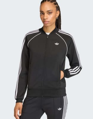 Chaqueta de chándal negra y blanca SST Classic de adidas Originals | ASOS