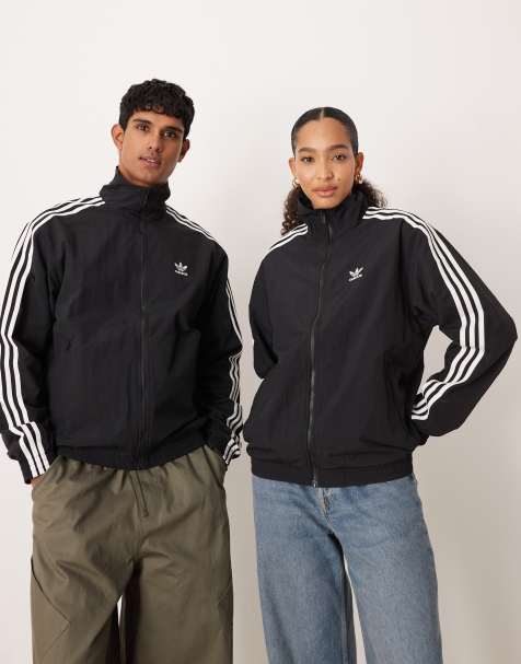 Chaqueta de chándal negro de tejido liso Firebird de adidas Originals - view 1