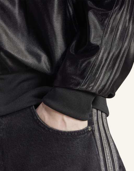 Chaqueta de chándal negro metalizado Firebird de adidas Originals