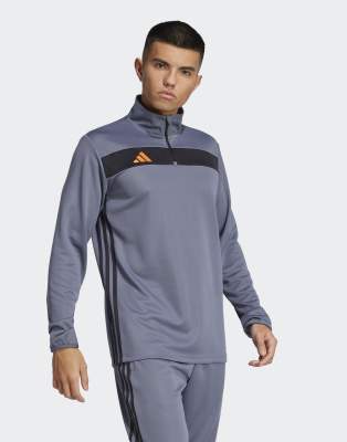Chaqueta de chándal negro ónice y naranja básica neón Tiro 25