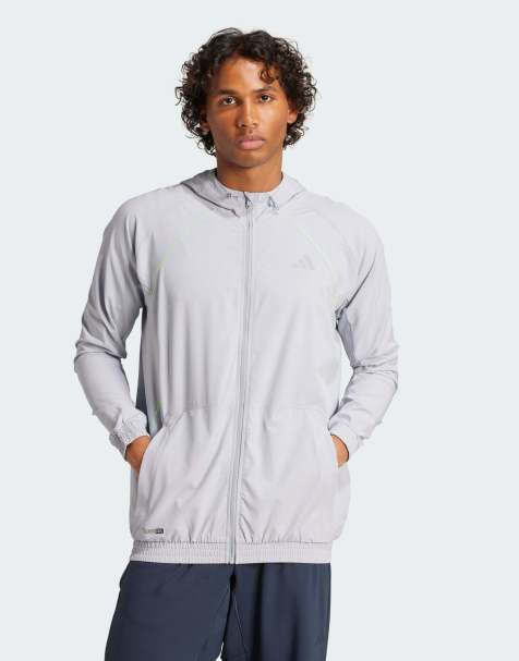 Chaqueta de chándal plateado halo y verde neón Tech Apparel de adidas Performance - view 1