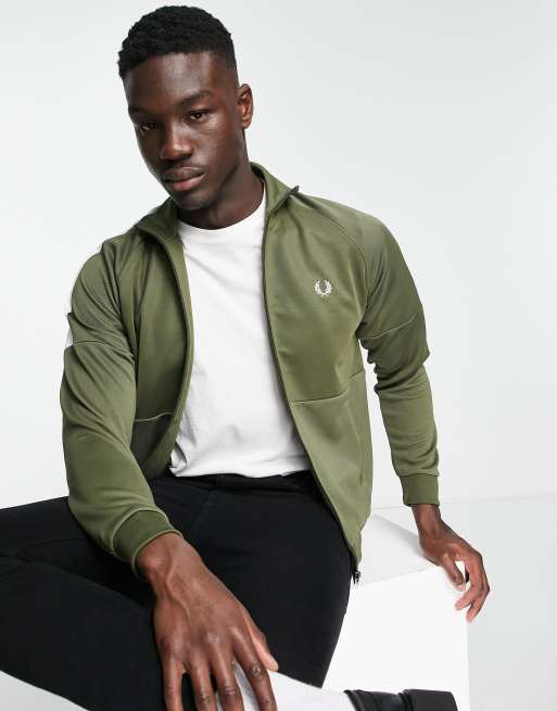 Chaqueta de chándal verde con de paneles de Fred Perry | ASOS