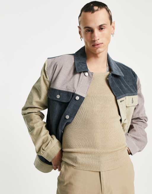 Chaqueta de colores pastel con diseño de paneles de estilo western de ASOS DESIGN