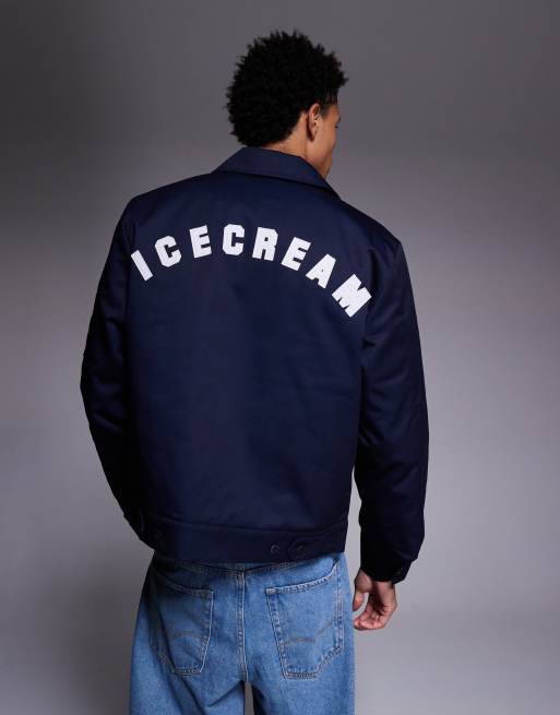 Chaqueta de entrenador azul marino con logo de ICECREAM, 3 de 5