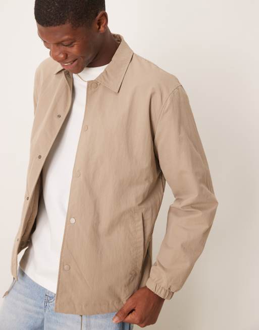 Chaqueta de entrenador color crema de Selected Homme