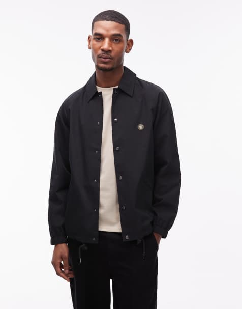 Chaqueta de entrenador negra Sigurt de Double A By Wood Wood - view 1